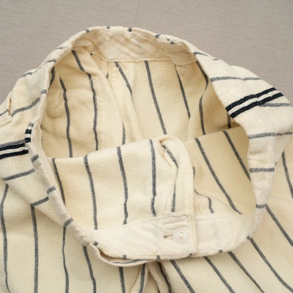 Vintage 40s 50s Empire NY Youth Baseball Uniform Pinstriped Cat Eye Buttons M